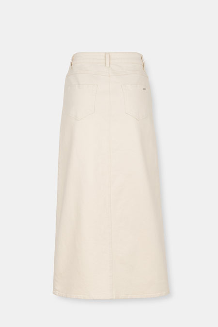 Krem teksas suknja sa prednjim šlicem Tiffany Production